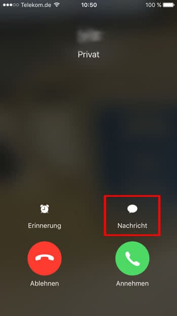 Anruf Ablehnen Was Hört Der Anrufer iPhone Anruf ablehnen und mit Nachricht antworten | iPhone-Tricks.de