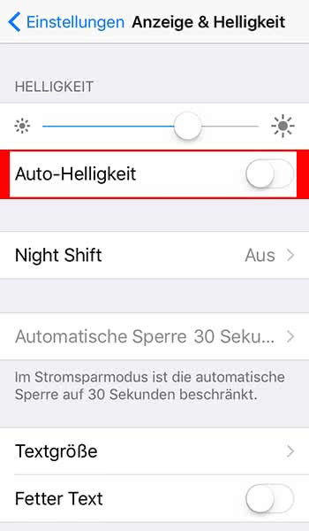Iphone Helligkeit Geht Automatisch Runter Trotz Auto-helligkeit Aus Display Helligkeit: Mit den richtigen Einstellungen Akku schonen