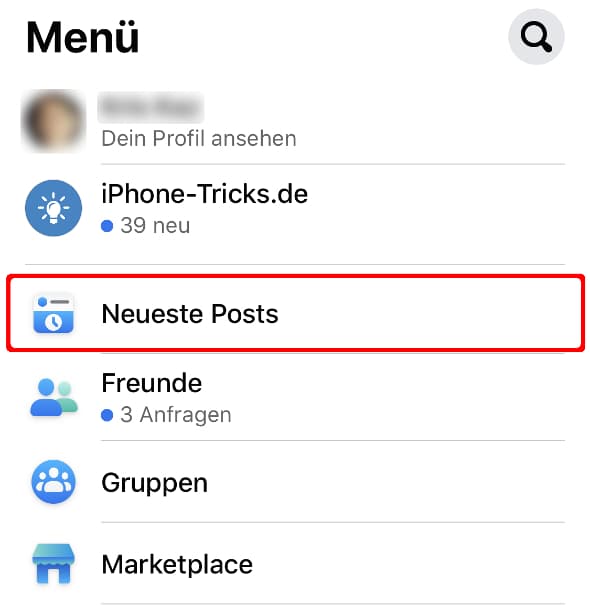 Facebook Neueste Meldungen Weg Iphone App Richtig Einstellen