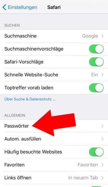 Safari - Gesicherte Passwörter anzeigen, ändern und löschen
