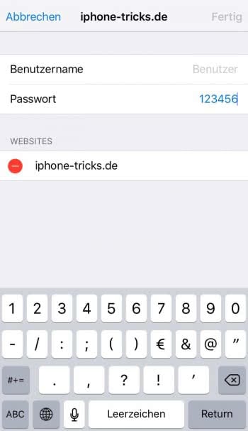 Safari - Gesicherte Passwörter anzeigen, ändern und löschen