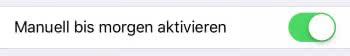 Night Shift manuell aktivieren