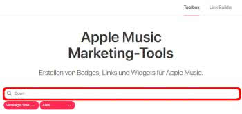 Musik suchen in der Apple Music Toolbox