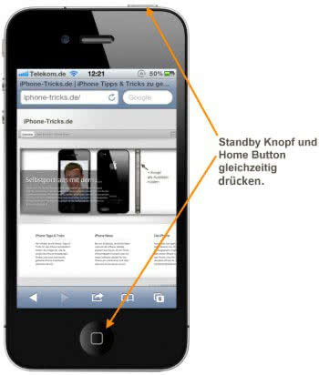 iPhone 4 Screenshot (Bildschirmfoto), iPhone 4s Screenshot (Bildschirmfoto), iPhone 5 Screenshot (Bildschirmfoto) und iPhone 5s Screenshot (Bildschirmfoto)