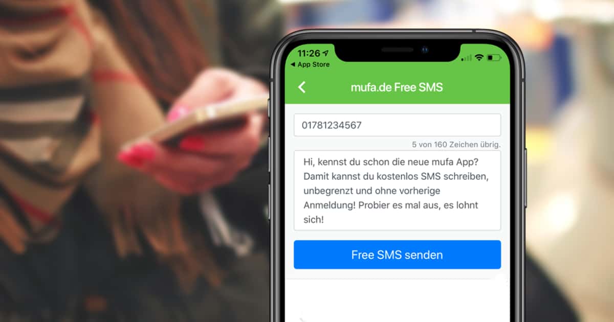 mufa SMS gratis versenden - Free SMS App iPhone.