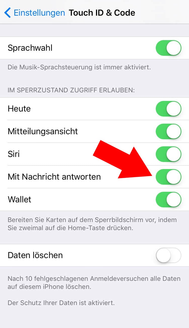 iPhone Anruf ablehnen und mit Nachricht antworten