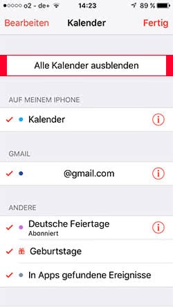 iPhone Kalender Listenansicht - Leicht alle Termine anzeigen