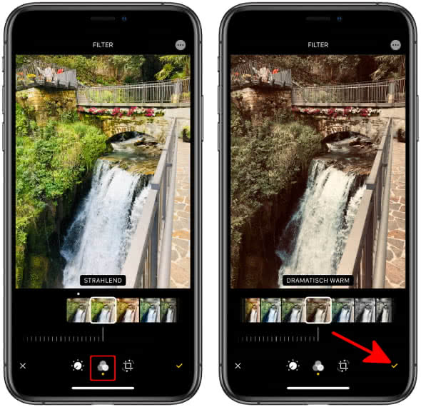 Fotofilter verwenden in der Fotos-App