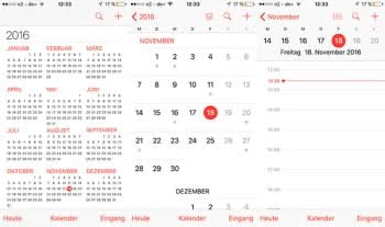 iPhone Kalender - iOS Kalender Ansicht mit Wochenansicht!