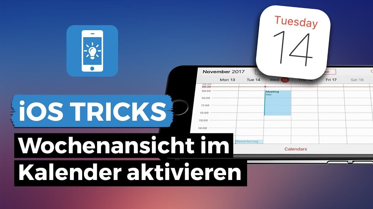 iPhone Kalender - iOS Kalender Ansicht mit Wochenansicht!