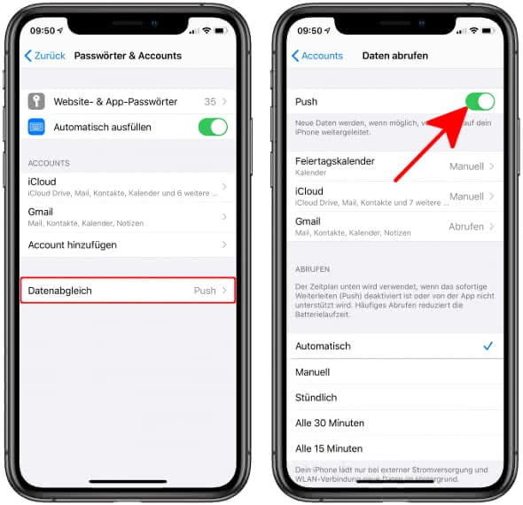 iPhone Mail Push aktivieren oder deaktivieren so geht's!