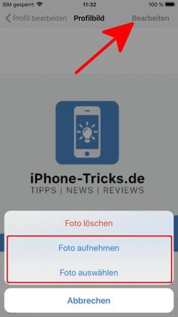 WhatsApp Profilbild ändern am iPhone