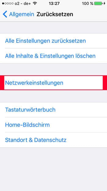 iPhone Hotspot Probleme lösen - Netzwerkeinstellungen zurücksetzen