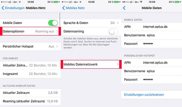 iPhone Hotspot Probleme lösen - Einstellungen überprüfen