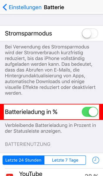 iPhone Batteriestatus und Nutzungsdauer überwachen