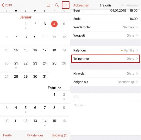 iPhone Kalender teilen und Leute zu Events einladen!