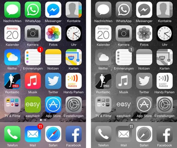 Iphone Schwarz Weiss Modus Display In Graustufen