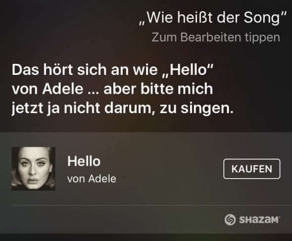 Siri nach aktuellem Song fragen