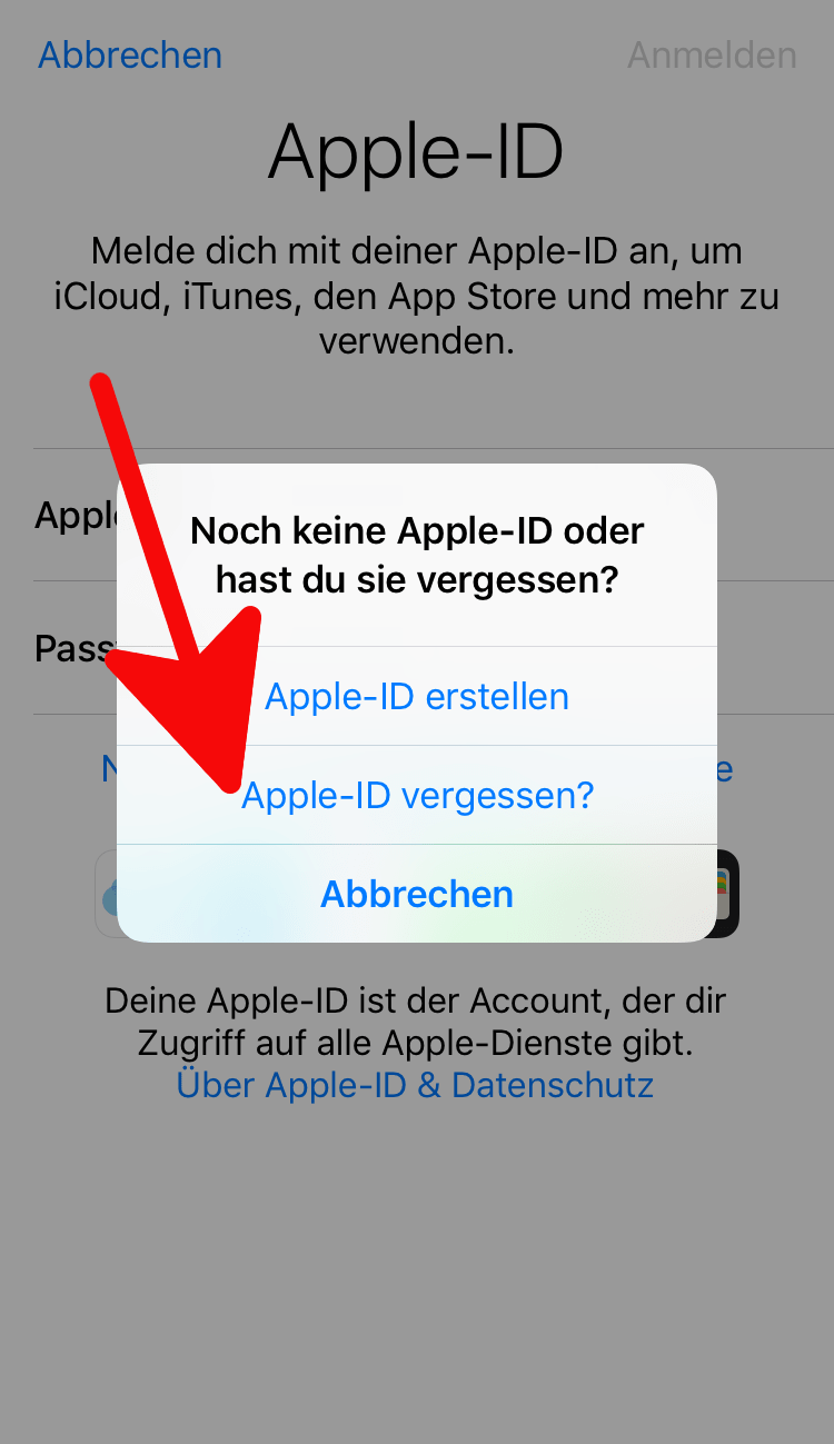 Apple ID Vergessen ID Passwort Oder Kennwort Vergessen