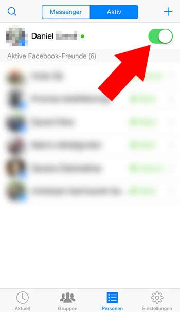 Facebook messenger online status wird nicht angezeigt