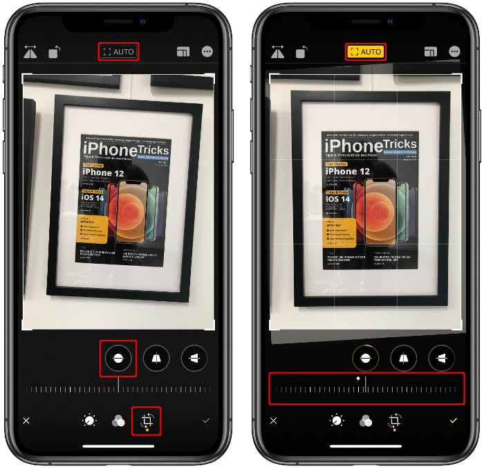 Fotos automatisch oder manuell begradigen in der Fotos-App