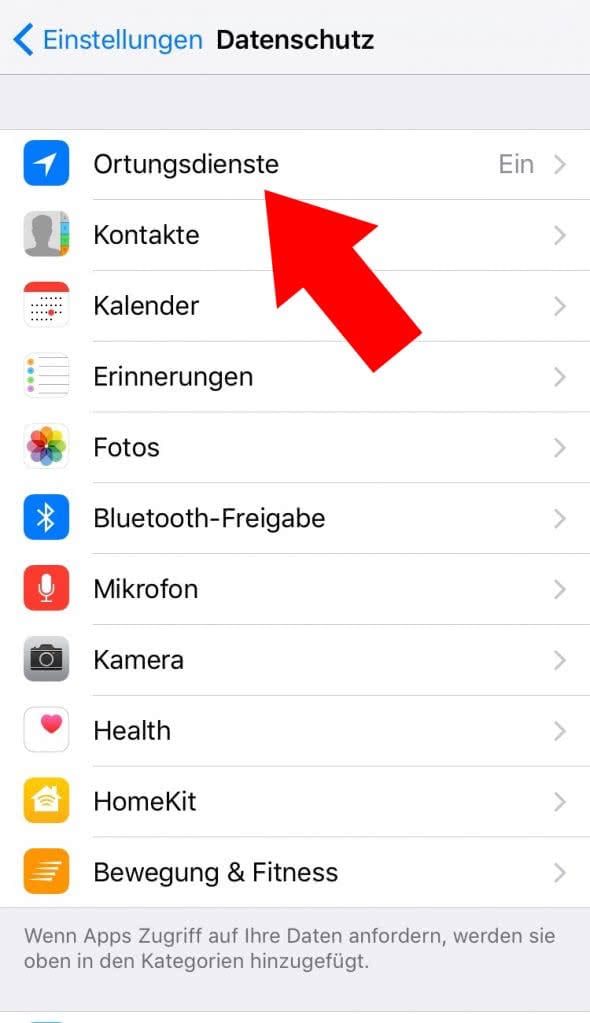 Du Hast Nicht Die Benötigten Zugriffsrechte Iphone Pfeil oben rechts in Statusleiste am iPhone ständig sichtbar