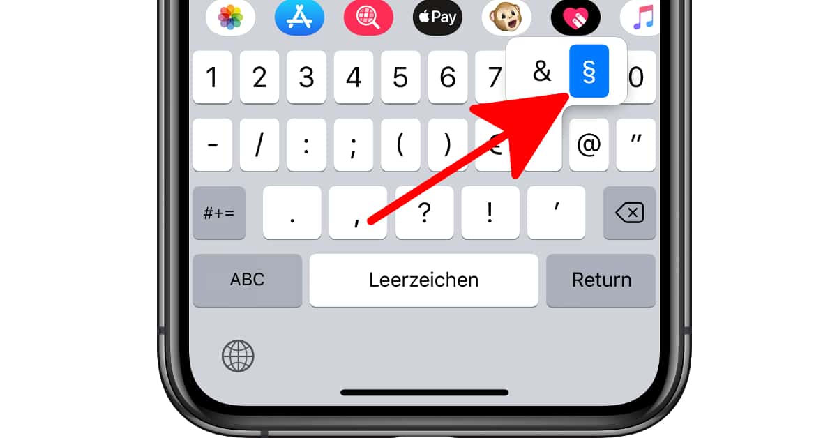 ubemandede Garderobe Splendor iPhone Tastatur Sonderzeichen – Paragraphenzeichen & Co. finden