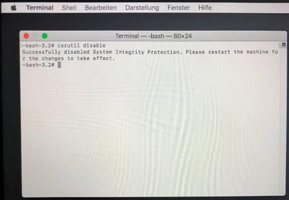 Systemintegritätsschutz deaktivieren auf dem Mac