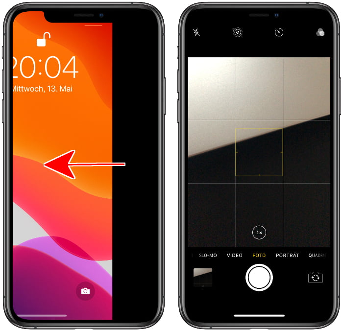 iPhone-Kamera im Sperrbildschirm aktivieren