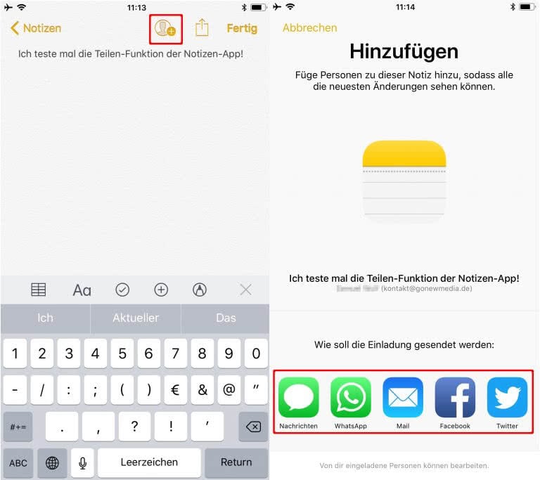 Notizen Iphone Teilen Und Gemeinsam Bearbeiten iPhone Notizen teilen & Personen zur Bearbeitung einladen
