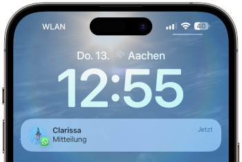 iPhone Sperrbildschirm Mitteilung
