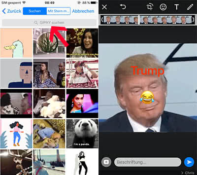 WhatsApp GIF bearbeiten und verschicken am iPhone
