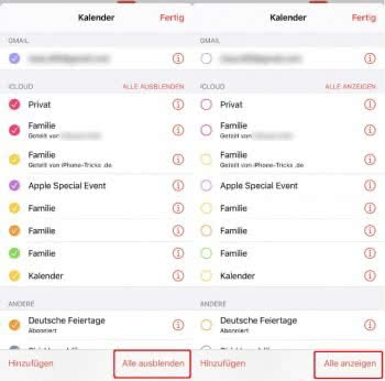 iPhone Kalender Listenansicht - Leicht alle Termine anzeigen