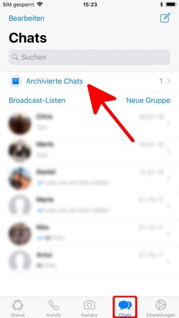 Archivierte chats bei whatsapp löschen iphone