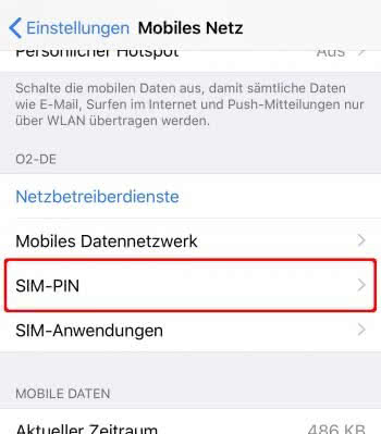 SIM Karte entsperren am iPhone