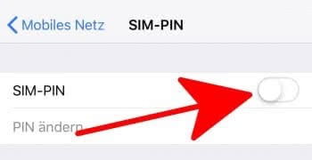 iPhone SIM-PIN deaktivieren