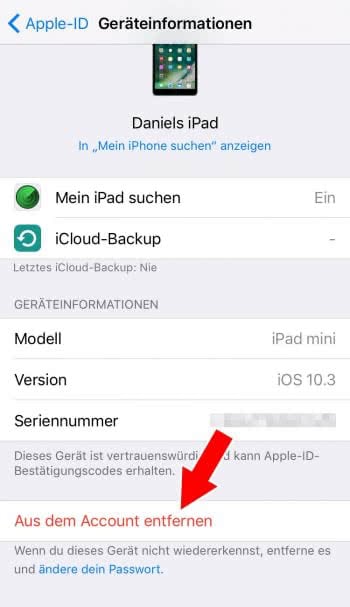 Verknüpfte Geräte entfernen am iPhone