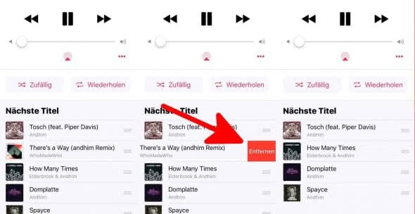 Lieder entfernen Apple Music
