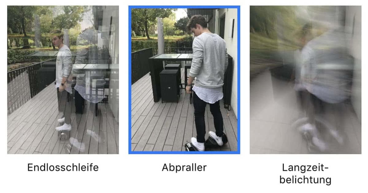 iPhone Boomerang Foto erstellen Abpraller Effekt nutzen