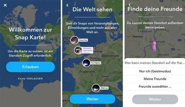 Snap Map: Freunde bei Snapchat orten