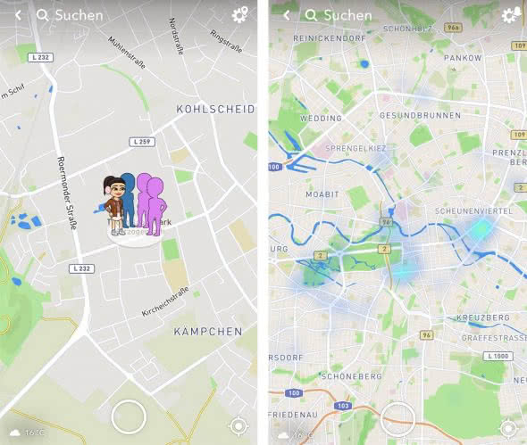 Snapchat Map öffnen