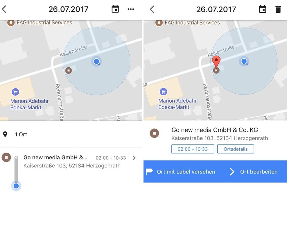 Standortverlauf bei Google Maps aktivieren und deaktivieren