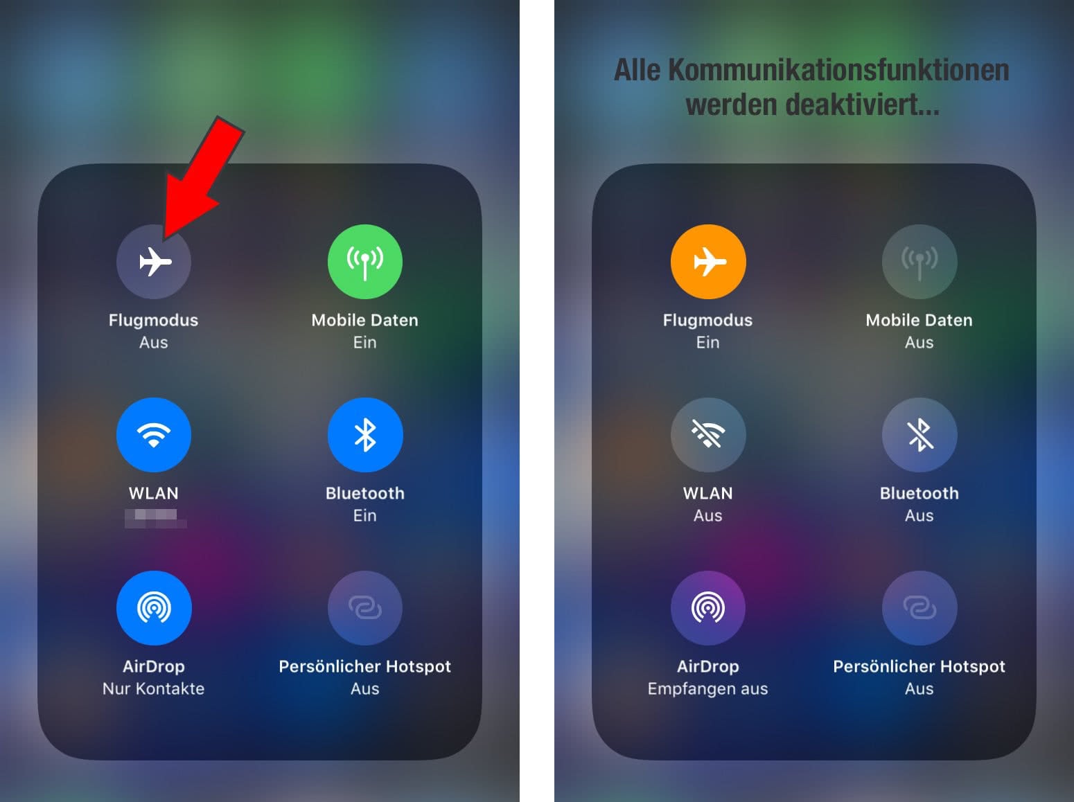 Flugmodus: WLAN & Bluetooth standardmäßig (de-)aktivieren
