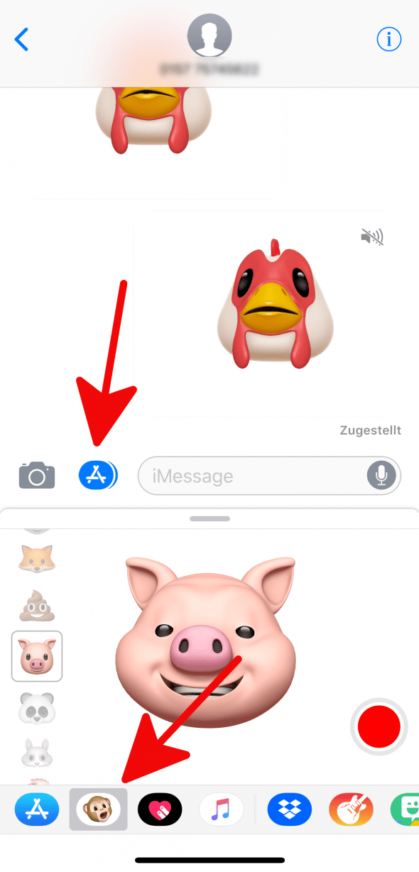 Animojis und Memojis in WhatsApp verschicken am iPhone