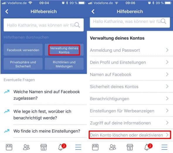 facebook konto löschen ohne passwort