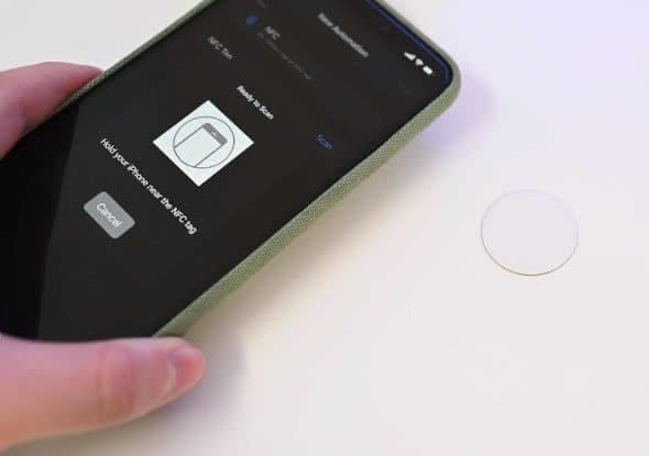 NFC-Sticker scannen in der Kurzbefehle-App am iPhone