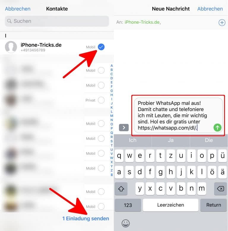 WhatsApp Kontakte Hinzufügen Am IPhone