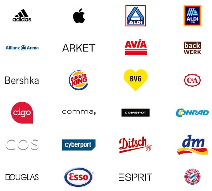 Apple Pay Geschäfte Logos