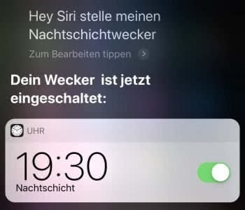 iPhone Wecker stellen mit Siri