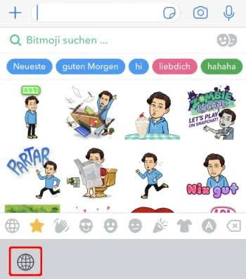 Bitmoji in WhatsApp auf dem iPhone